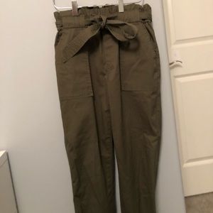 Olive green pants from Garage